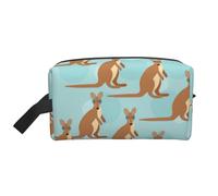 Funny for Kangaroo Zoo Print Travel Toiletry Bag,Makeup Bag,Cosmetic Bag,Hanging Tolietry Bag for Women Men,Gym Daily