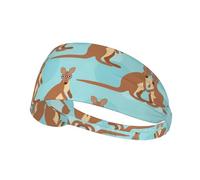 Funny for Kangaroo Zoo Printing Double-Sided,Unisex Elastic Sports Headband,Ideal As A Gift for Sports-Loving Friends,Family