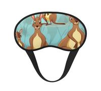 Funny for Kangaroo Zoo Sleep Mask for Side Sleeper, Light Blocking Night Masks for Sleeping Eye Mask for Women Men Eye Cover Soft Comfortable Eye Shade for Travel, Nap