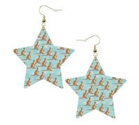 Funny for Kangaroo Zoo Statement Earrings for Women, Star Drop Earrings, Elegant Dangle Jewelry for Formal Gatherings