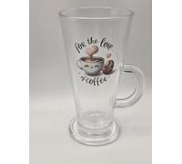 Funny for The Love of Coffee Latte Glass Latte Mug