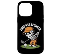 Funny Fore-ver Spooked Skeleton Golfer Halloween Case for iPhone 14 Pro Max