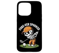 Funny Fore-ver Spooked Skeleton Golfer Halloween Case for iPhone 15 Pro Max
