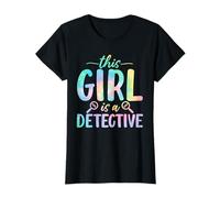 Funny Forensics CSI Crime Scene Tie Dye Girls Detective T-Shirt