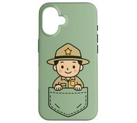 Funny Forest Explorer Pocket Pal Cute Ranger Nature Park Case for iPhone 16