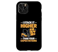 Funny Forklift Operator Costume Stack Higher Expectations Case for iPhone 11 Pro