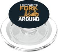 Funny Forklift Pun Warehouse Worker Logistics PopSockets PopGrip for MagSafe