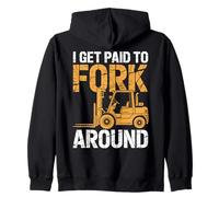 Funny Forklift Pun Warehouse Worker Logistics Zip Hoodie