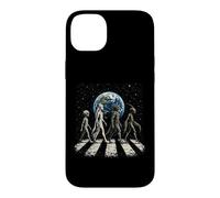 Funny Four Alien Species UFO Disclosure Cosmic Space Walk Case for iPhone 14 Plus