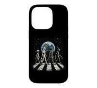 Funny Four Alien Species UFO Disclosure Cosmic Space Walk Case for iPhone 14 Pro