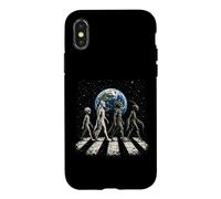 Funny Four Alien Species UFO Disclosure Cosmic Space Walk Case for iPhone X/XS