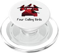 Funny Four Calling Birds Funny Twelve Days Of Christmas PopSockets PopGrip for MagSafe