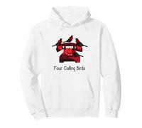 Funny Four Calling Birds Funny Twelve Days Of Christmas Pullover Hoodie