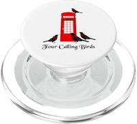 Funny Four Calling Birds Twelve Days Of Christmas PopSockets PopGrip for MagSafe