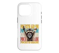 Funny Fourth Grade Teacher Feral Raccoon Back to School Case for iPhone 16 Pro