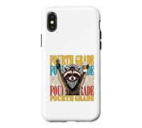Funny Fourth Grade Teacher Feral Raccoon Back to School Case for iPhone X/XS