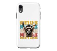 Funny Fourth Grade Teacher Feral Raccoon Back to School Case for iPhone XR