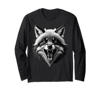 Funny Fox Animal Lover Graphic Art Cute Foxes Abstract Art Long Sleeve T-Shirt