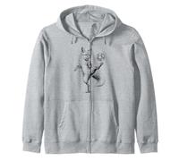 Funny Fox Freestyling Soccer Ball Football Lover Design Zip Hoodie