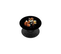 Funny Fox Party Animal Beer & Sunglasses Birthday PopSockets Adhesive PopGrip