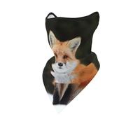 Funny Fox Print Windproof Mask,Neck Gaiter Winter Motorcycle Face Cover