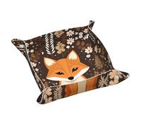 Funny Fox Printed Small Storage Tray - A Helpful Tool for organizing Jewelry, Keys, Stationery, and Other Small Items.