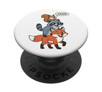 Funny Fox Raccoon Squirrel Stack Cute Forest Animals PopSockets Adhesive PopGrip