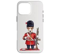 Funny Fox Terrier Dog London King's Guard England Flag Case for iPhone 16 Pro Max