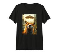 Funny Fox UFO Encounter Hilarious Fox Selfie Aliens Premium T-Shirt
