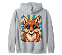 Funny Fox Wearing Sunglasses Animal Jokes Zip Hoodie