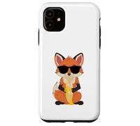 Funny Fox Wearing Sunglasses Playing Trumpet Case for iPhone 11