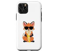 Funny Fox Wearing Sunglasses Playing Trumpet Case for iPhone 11 Pro