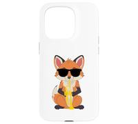 Funny Fox Wearing Sunglasses Playing Trumpet Case for iPhone 15 Pro