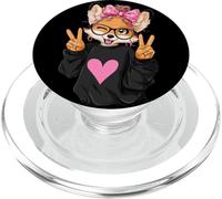 Funny Fox With Glasses Double Peace Sign Hipster Kawaii PopSockets PopGrip for MagSafe