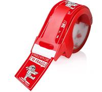 Funny Fragile Tape for Shipping Moving, 1.77 Inch x 54.68 Yards, Durable Packaging Tape for Boxes, Easy Tear, Safe for Mailing and Storage,1 Rolls with Refillable Dispenser