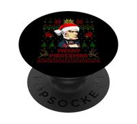 Funny Franklin President Pierce Christmas Parody Holiday PopSockets Adhesive PopGrip