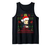 Funny Franklin President Pierce Christmas Parody Holiday Tank Top
