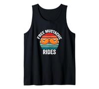Funny Free Moustache and Mustache Ride Tank Top