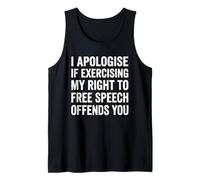 Funny Free Speech First Amendment Rights Freedom Right Tank Top