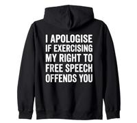 Funny Free Speech First Amendment Rights Freedom Right Zip Hoodie