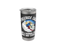 Funny Freeriding Alpine Skiing Freeride Dad Stainless Steel Insulated Tumbler