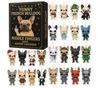 Funny French Bulldog Advent Calendar 2025, Advent Calendars for Pets, Christmas 24 Days Countdown Calendar, Funny Middle Finger Dog AdventCalendar, for Dog Lovers