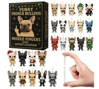 Funny French Bulldog Advent Calendars 2025, Dog Advent Calendar 2025 with 24 Days Funny Countdown, Christmas Frenchie Gifts for Dog Lovers | Cute Bulldog Ornaments & Tree Decorations for Xmas Holiday