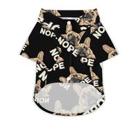 Funny French Bulldog Dog Nope Dog Shirts Summer Pet Clothes Comfort T-Shirts Short Sleeveless Top for Cats Dogs L