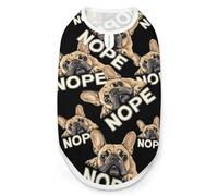 Funny French Bulldog Dog Nope Dog Shirts Summer Pet Clothes Comfort T-Shirts Vest Sleeveless Tank Top for Cats Dogs M