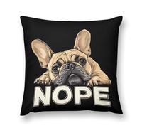 Funny French Bulldog Dog Nope Fashion Pillowcases Plush Throw Pillow Covers Printing Body Cushion Protective Case