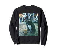 Funny French Bulldog Drinking Iced Coffee Dog Mom Sweatshirt