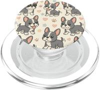 Funny French Bulldog Pattern Aesthetic Frenchie PopSockets PopGrip for MagSafe