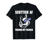 Funny French Bulldog Scottish AF Patriotic Dog Lover T-Shirt