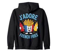 Funny French Fries France Holiday Vacation Chips Chippy Zip Hoodie